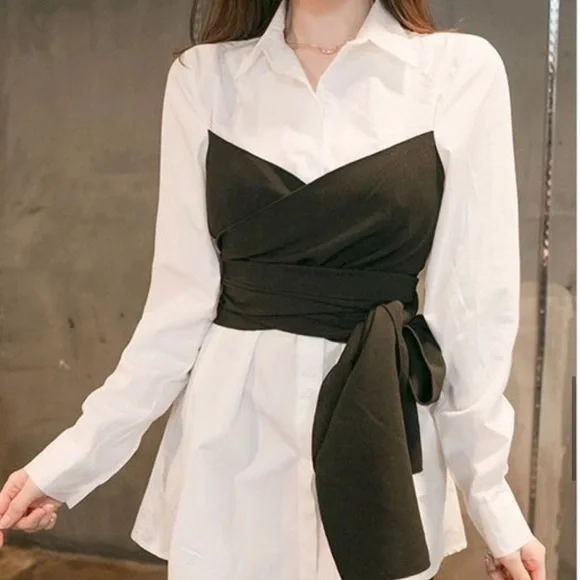 NWT Chicwish Mock Two-Piece Long-Sleeve Top - Picture 7 of 14